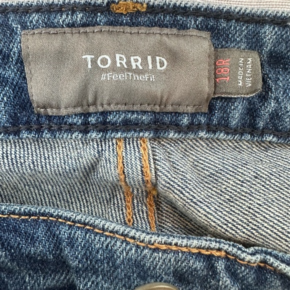 Torrid Distressed Blue Denim Jeans - Picture 4 of 14
